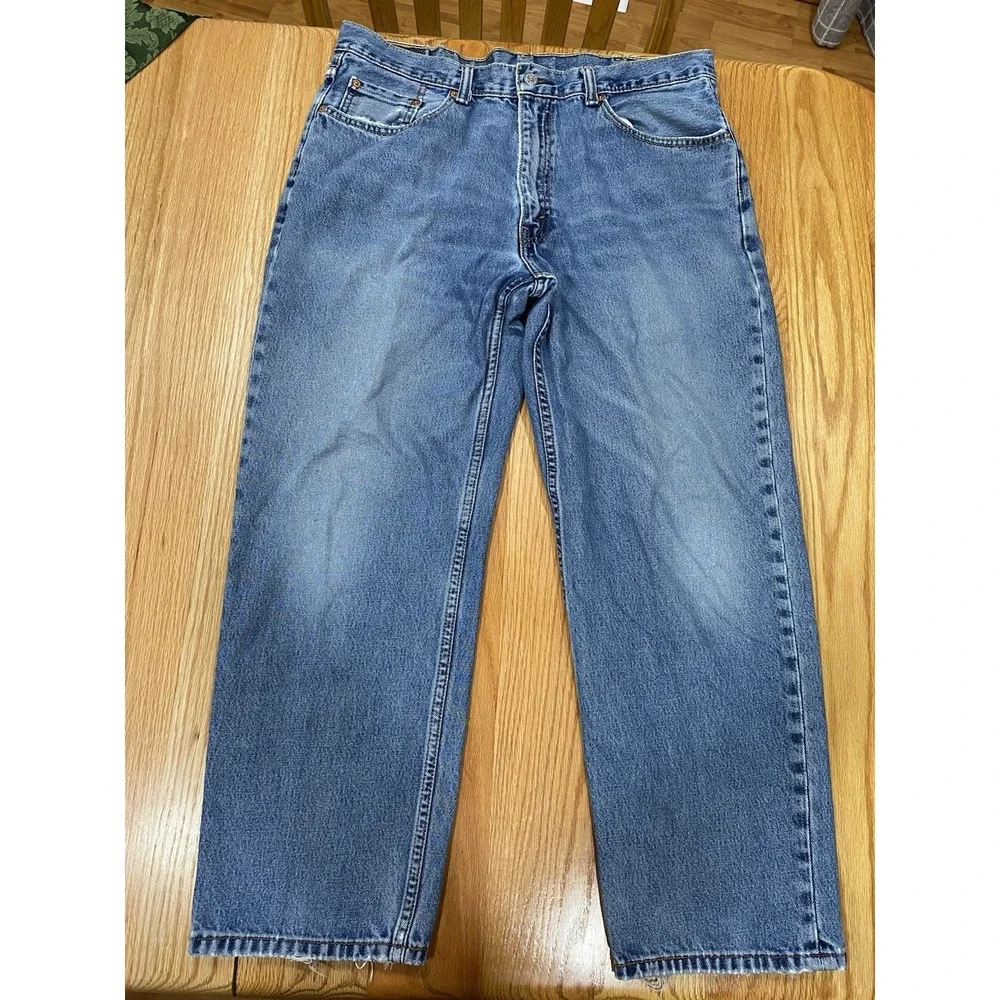 Levi's 550 Jeans Mens 38x30 Blue‎ Denim Medium Wash Straight Leg Relaxed Dadcore